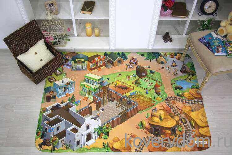 Детский развивающий 3D ковер Дикий Запад 86029 Детский развивающий 3D ковер Дикий Запад 86029