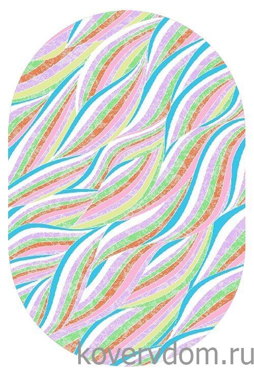 Детский ковер Микрофлор 3033c ОВАЛ  Детский ковер Микрофлор 3033c ОВАЛ