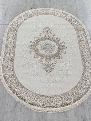 Ковер MOSSO 27236A CREAM / BLUE Овал