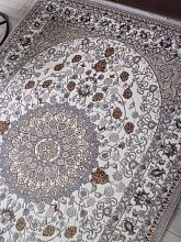 Однотонный ковер HALIF F611 GRAY-GREEN