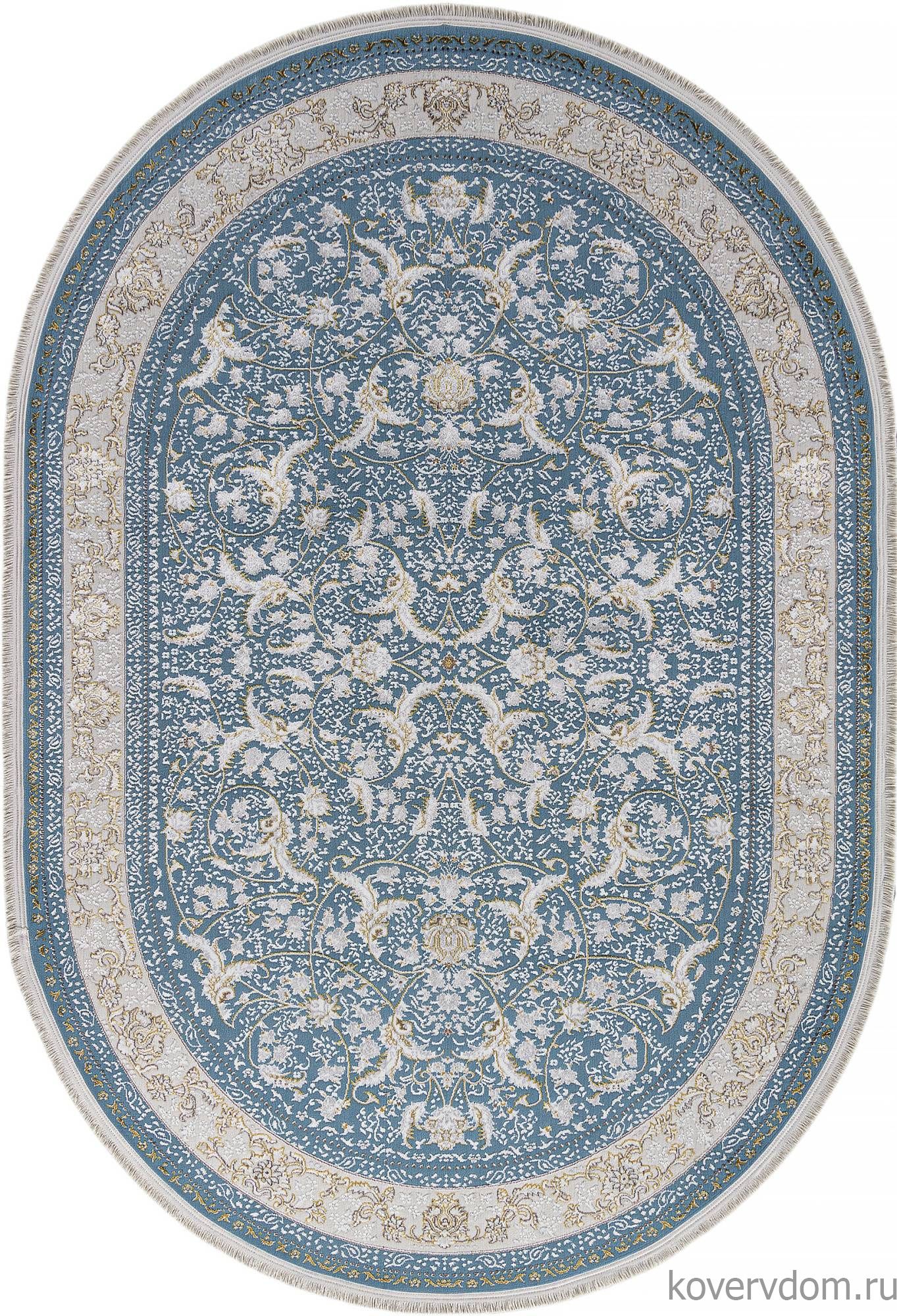 Ковер ZARINA M101B BLUE / BLUE Овал Ковер ZARINA M101B BLUE / BLUE Овал