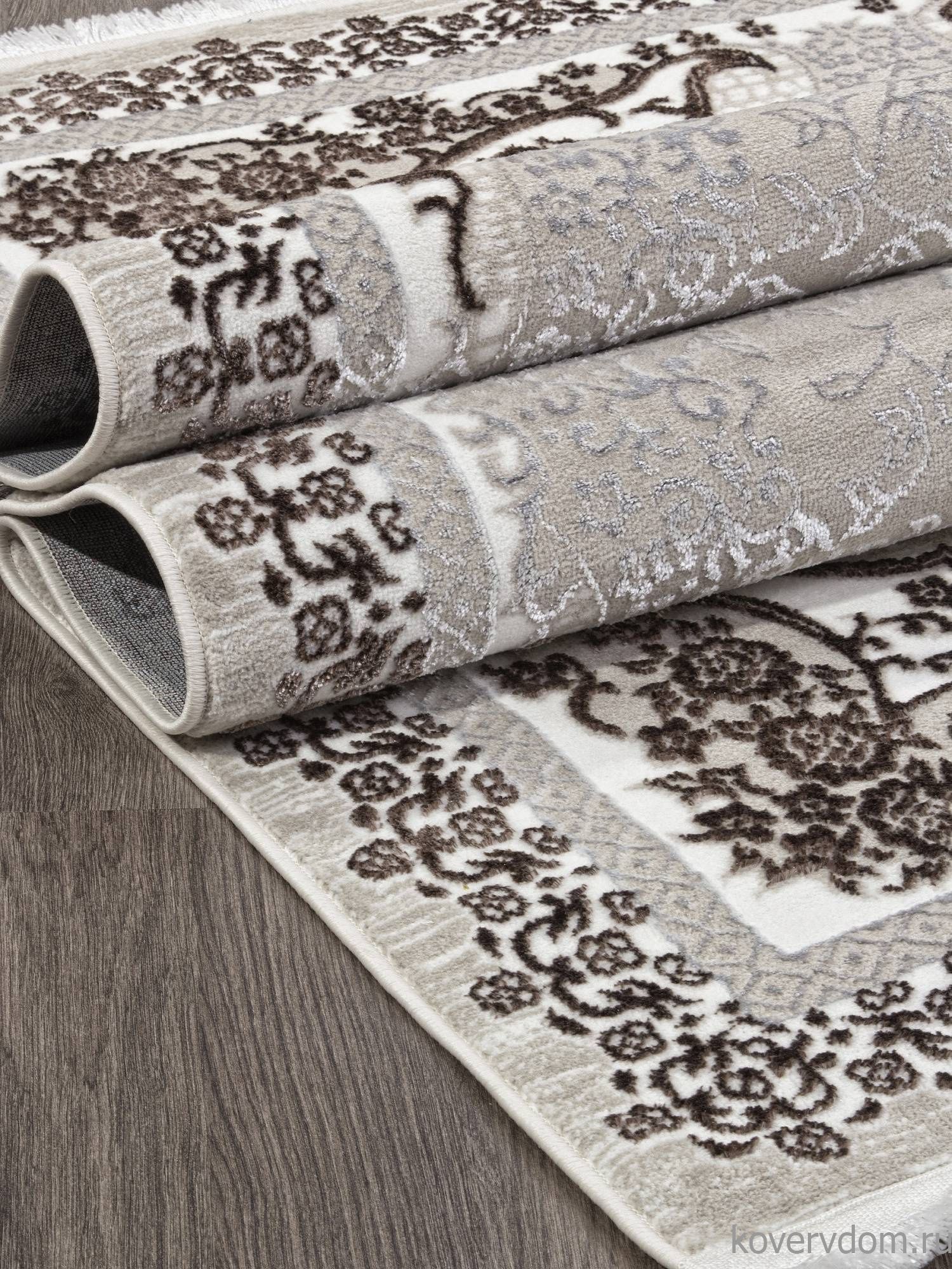 Ковер ALFANI Q010A BROWN FDY/CREAM SHRINK