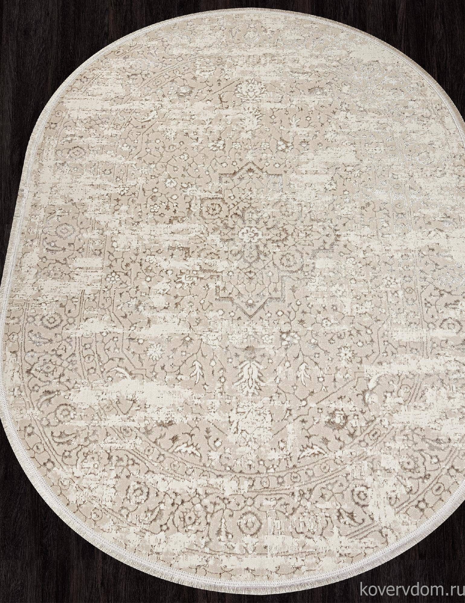 Ковер MIKONOS F584AC CREAM / KAHVE Овал Ковер MIKONOS F584AC CREAM / KAHVE Овал