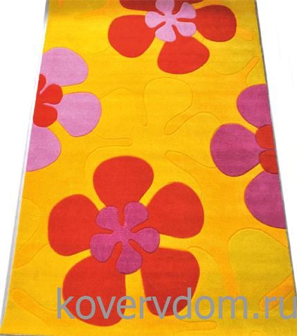 Ковер  детский AMIGO Цветы оранжевый 