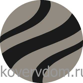 Ковер PLATINUM T617 GRAY-BLACK Круг
