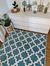 Ковер в детскую бирюзовый Scandinavian TRELLIS 81161-28