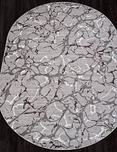 Модный ковер SILVER-A F389 GRAY Овал